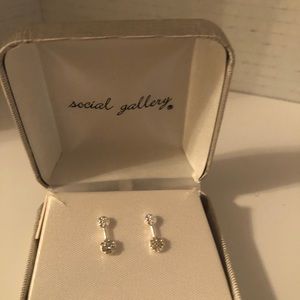 Rhinestone Earrings. New In Box